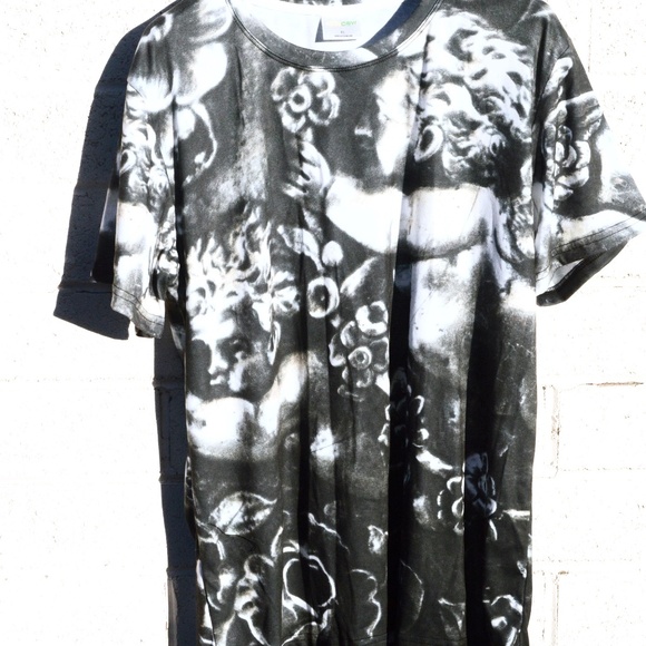 Cherubs Putti Angel Wing Floral Shirt Blouse Top - Picture 1 of 6